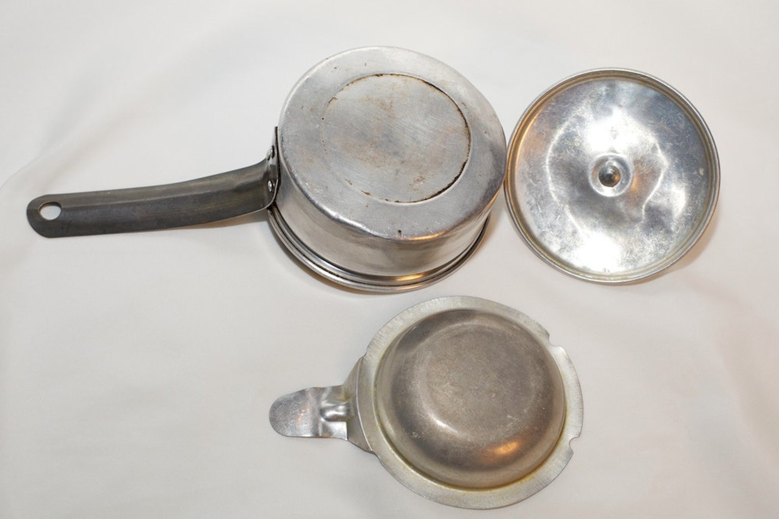 Vintage Aluminum Egg Poacher single egg cute metal pan lid Etsy