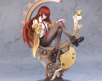 Steins;Gate – Makise Kurisu | Divergence Eclipse STL Statue | 3D Print Model | Digital STL File