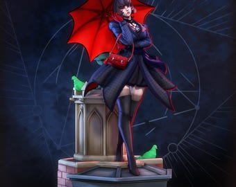 Deadlock – Mina | Aether Dominion STL Statue | 3D Print Model | Digital STL File