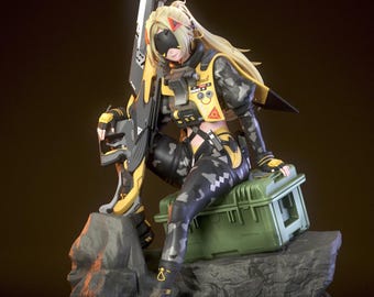 Zenless Zone Zero – Estatua STL de Trigger/Shock Vanguard / Modelo para impresión 3D / Archivo STL digital