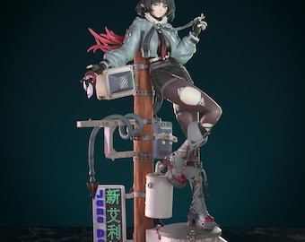 Zenless Zone Zero – Jane Doe | Shadow Dominion STL Statue | 3D Print Model | Digital STL File
