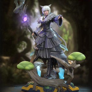 Final Fantasy – Y’shtola Rhul | Estátua STL de Arcane Nightfall | Modelo para Impressão 3D | Arquivo STL Digital
