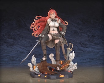 Mushoku Tensei – Eris Greyrat | Battle Spirit STL Statue | 3D Print Model | Digital STL File
