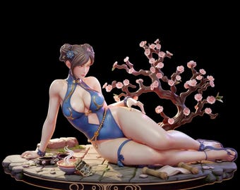 Street Fighter – Chun Li | Dragon Ascension STL Statue | 3D Print Model | Digital STL File