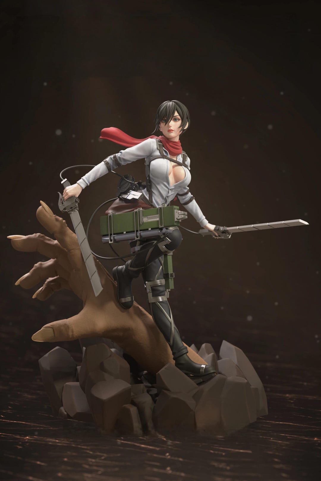Grapple Rope Statue Blade-driven City Defender | Grapple Gear Soldier | Collectible Statue ...
