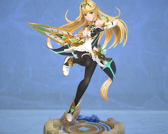 XenoBlade 2 – Mythra | Aegis Eclipse STL Statue | 3D Print Model | Digital STL File