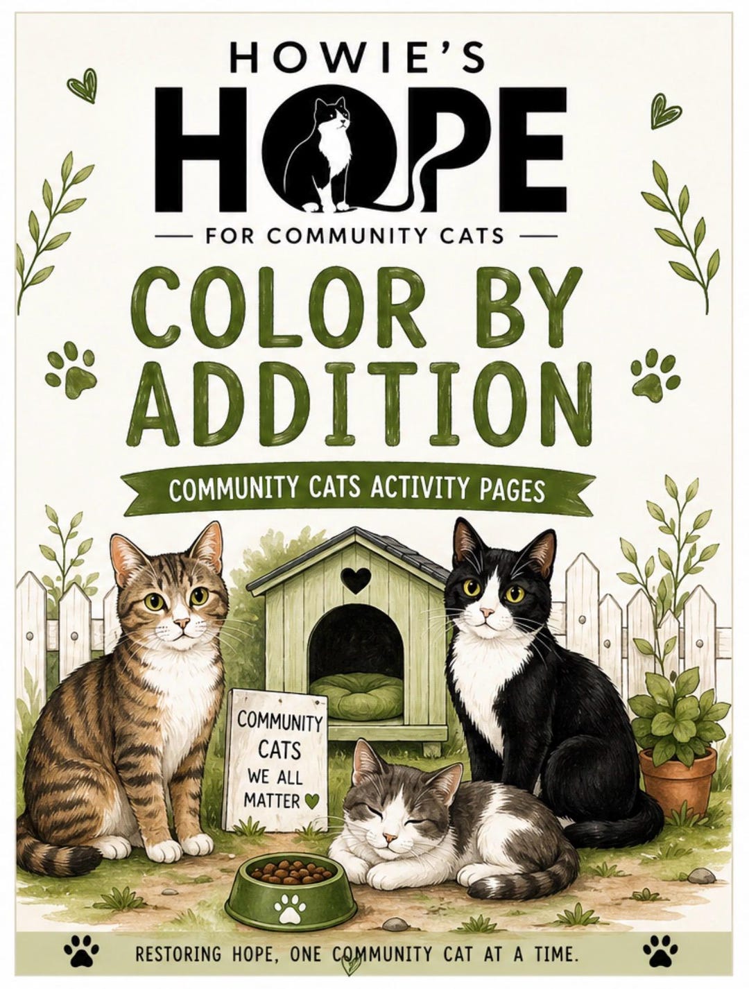 Cat Color by Addition Printable, Preschool Math Learning Pack (digital ...