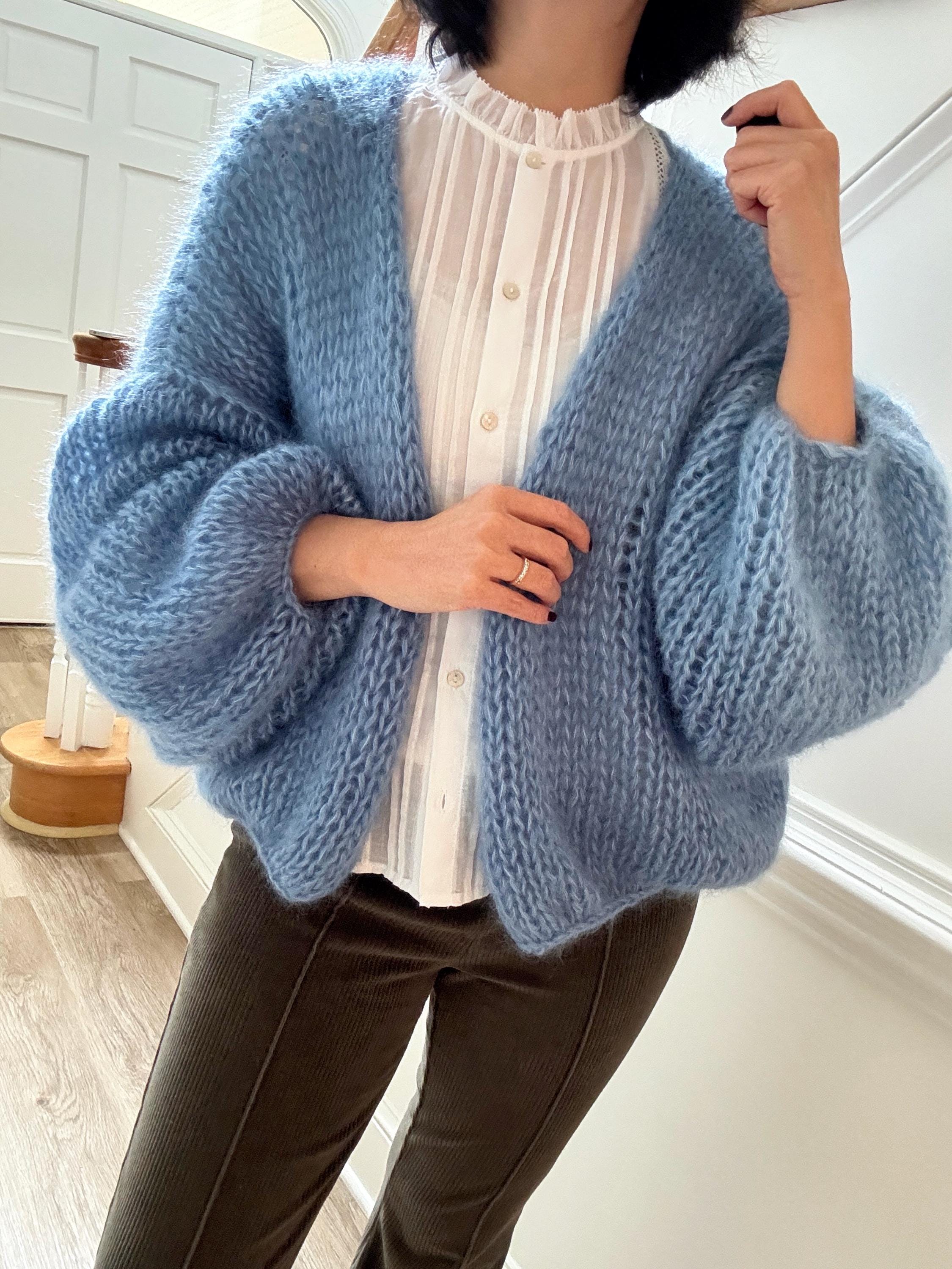 English Version_oversized Mohair Cardigan Knitting Pattern (PDF