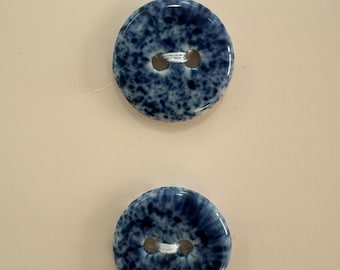 青と白の磁器模様の手作り陶器ボタン（編み物、裁縫、工芸用） - Etsy 日本