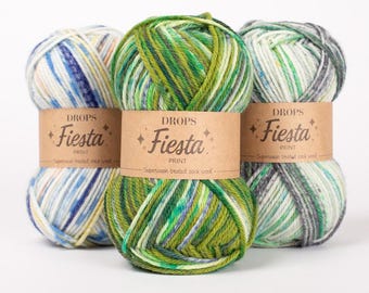 DROPS Fiesta Superwash Sock Wool: Hand-Dyed Look, DK Yarn