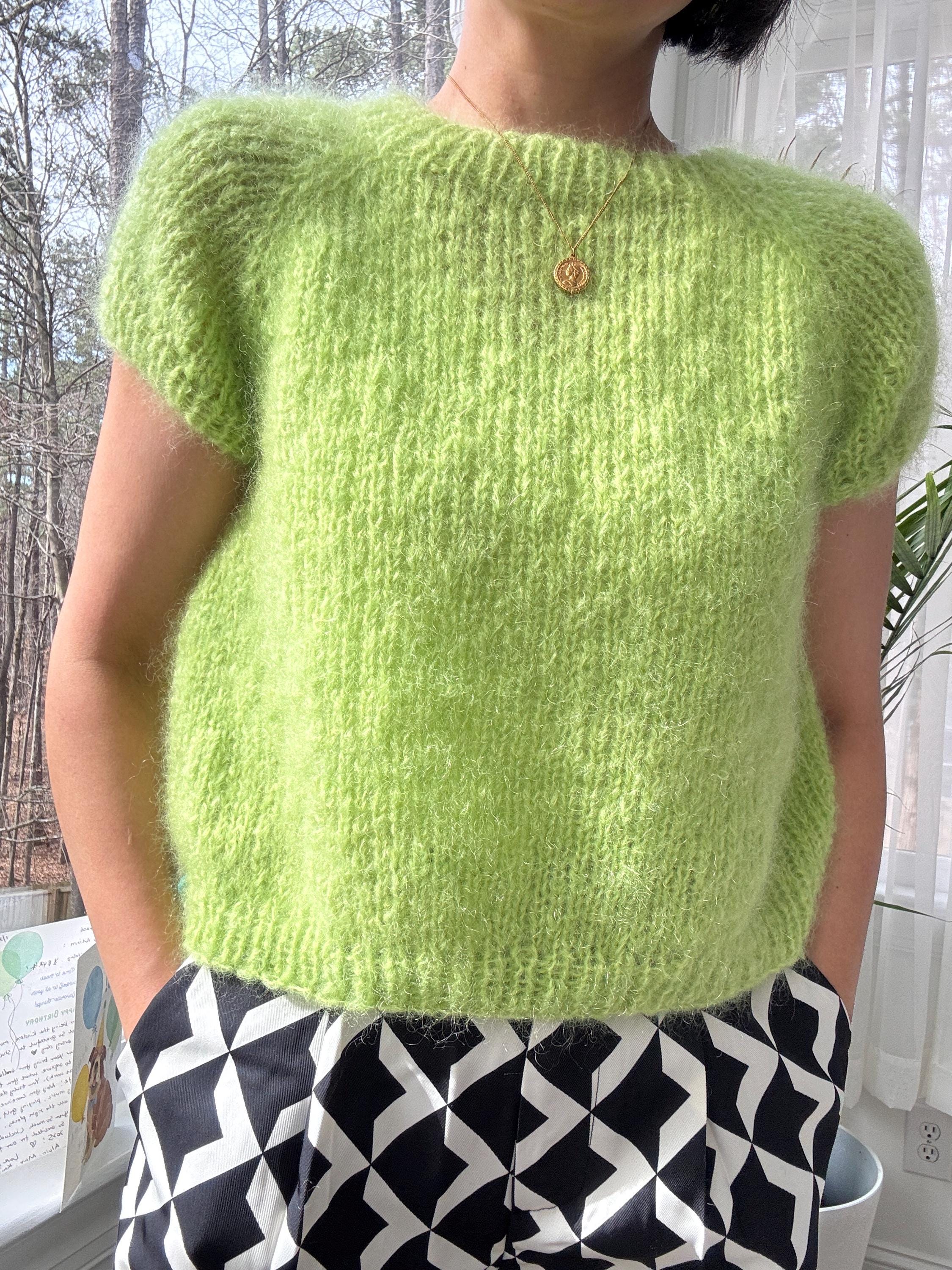 English Version -mohair Raglan Tee Knitting Pattern: Beginner Friendly ...