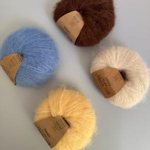 Brushed Alpaca Silk Yarn: Super Soft Knitting Crochet Wool image 1