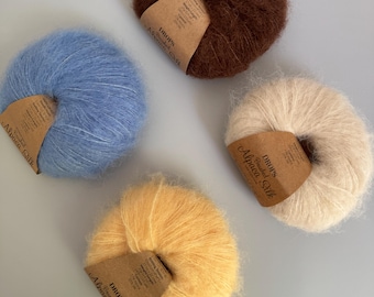 Brushed Alpaca Silk Yarn: Super Soft Knitting Crochet Wool