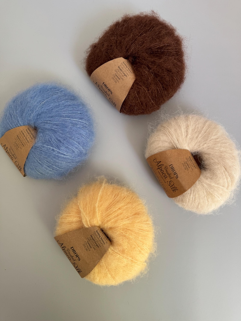 Brushed Alpaca Silk Yarn: Super Soft Knitting Crochet Wool image 1