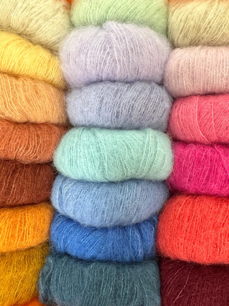 Brushed Alpaca Silk Yarn: Super Soft Knitting Crochet Wool image 2