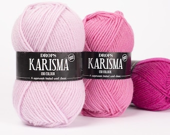 DROPS Karisma Superwash Wool Yarn: DK Worsted, Machine Washable