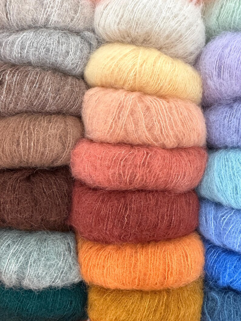 Brushed Alpaca Silk Yarn: Super Soft Knitting Crochet Wool image 3
