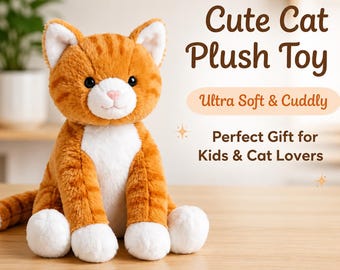 Jellycat Ginger Cat Plush Toy 23cm | Fuddlewuddle Soft Orange Kitten
