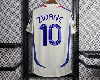 Koszulka retro Zidane'a z Francji - Koszulka vintage Zidane'a - Mistrzostwa Świata we Francji