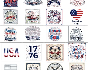 Paquete de archivos SVG y PNG del 4 de julio / Diseños patrióticos / Descarga instantánea / Especial del Festival de la Libertad