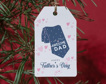 Etiquetas de regalo para el Día del Padre / Etiquetas minimalistas para regalos (PDF)