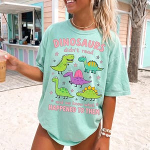 Dinosaurs Didn't Read PNG, Funny Book Lover Teacher Gift, Bookish Reading Humor Design, Librarian PNG, Digital Download