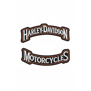 Custom Embroidered Rocker Patches – Biker Vest Name Patches (Set of 2)