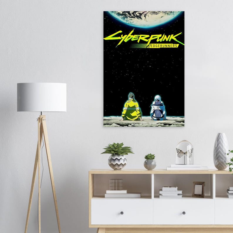 Póster de Cyberpunk Edgerunners / Arte de pared de David y Lucy / Lámina de anime espacial / Decoración estética para dormitorio imagen 9