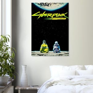 Póster de Cyberpunk Edgerunners / Arte de pared de David y Lucy / Lámina de anime espacial / Decoración estética para dormitorio imagen 2