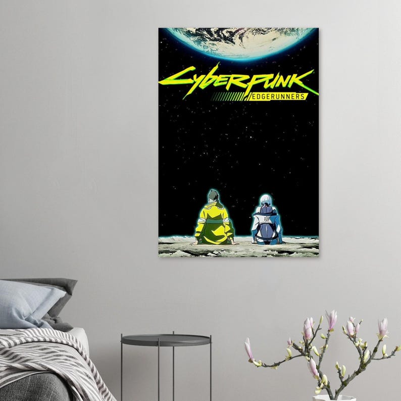 Póster de Cyberpunk Edgerunners / Arte de pared de David y Lucy / Lámina de anime espacial / Decoración estética para dormitorio imagen 8