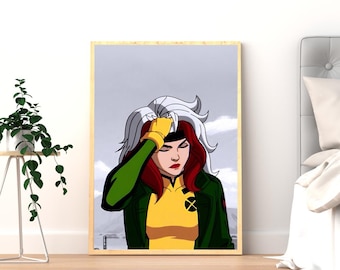 Póster de Rogue / Arte mural de X-Men / Lámina animada de Marvel / Decoración estética para dormitorio