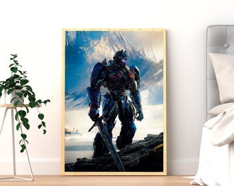 Póster de Optimus Prime / Arte de pared de Transformers / Lámina de Autobot / Regalo para él