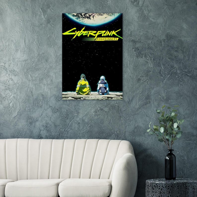 Póster de Cyberpunk Edgerunners / Arte de pared de David y Lucy / Lámina de anime espacial / Decoración estética para dormitorio imagen 7