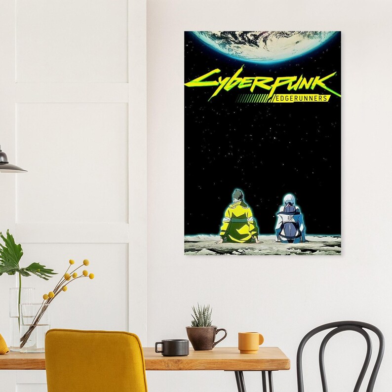 Póster de Cyberpunk Edgerunners / Arte de pared de David y Lucy / Lámina de anime espacial / Decoración estética para dormitorio imagen 6