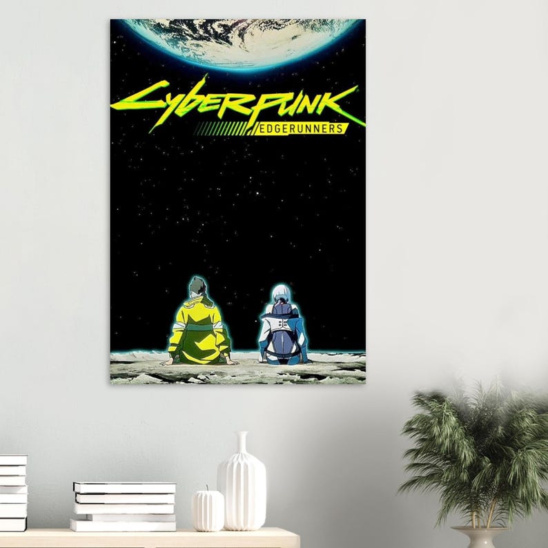 Póster de Cyberpunk Edgerunners / Arte de pared de David y Lucy / Lámina de anime espacial / Decoración estética para dormitorio imagen 4