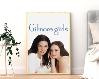 Póster de Gilmore Girls / Arte de pared para fans de la serie / Lámina de Lorelai y Rory / Decoración acogedora para el dormitorio