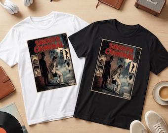 Michael Jackson Smooth Criminal T-Shirt, Vintage Noir Comic Cover Tee, King of Pop Inspired Music Shirt, Retro 80s Graphic Tee