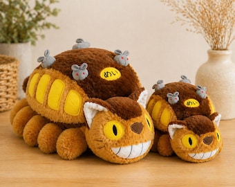 Totoro Catbus Plush Toy – Soft Cartoon Bus Plush Studio Ghibli, Cute Stuffed Animal, Anime Collector Gift, Room Decoration