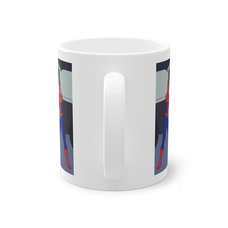 Spider Man Pointing Meme Mug 11oz 335ml, Made in Germany, Tobey Andrew Tom Inspired Coffee Cup image 4