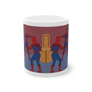 Spider Man Pointing Meme Mug 11oz 335ml, Made in Germany, Tobey Andrew Tom Inspired Coffee Cup image 5
