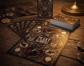 Peaky Blinders Poker Cards Set, Vintage Gangster Playing Card Deck, Custom Back Design, Gift for TV Fans