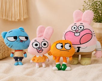 Amazing World of Gumball Plush Toy 24-34cm - Cute Stuffed Animal, Soft Plush Doll, Collector Gift, Room Decoration