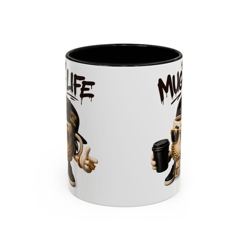 Mug Life Funny Coffee Mug Gift for Coworker, Hip Hop Lover Gift, Aesthetic Coffee Cup, Parody Office Mug Unisex