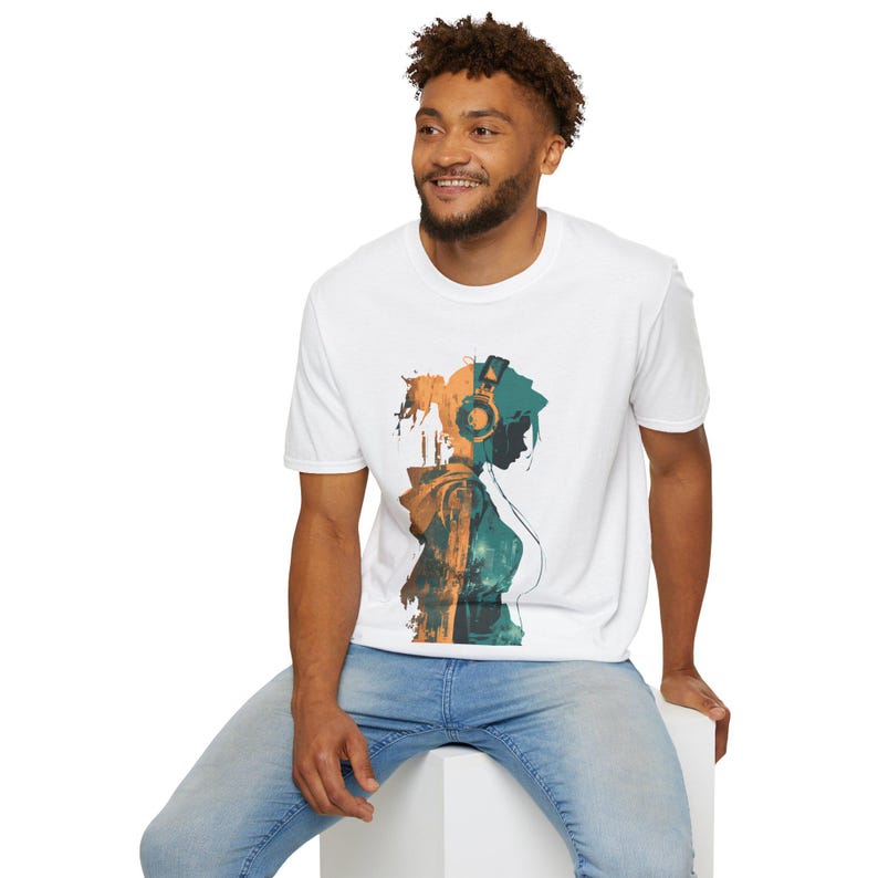 Custom Cyberpunk T-shirt, Futuristic Cityscape Graphic Tee, Synthwave Double Exposure Gamer Shirt, Techwear Sci-fi Gift for Him Her