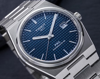 Tissot PRX Powermatic 80 Automatic Watch with Blue Dial and Stainless Steel Bracelet