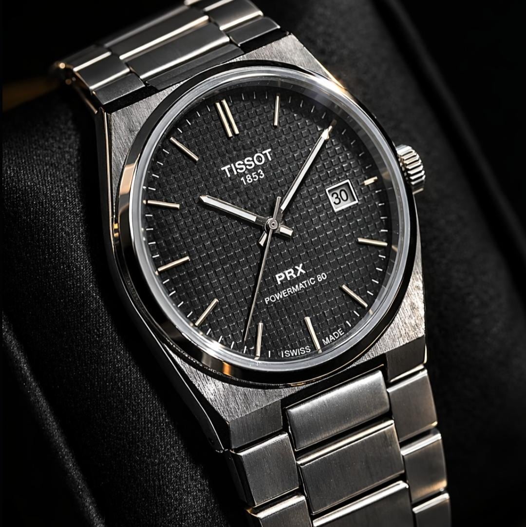 Tissot PRX Powermatic 80 Automatic Watch With Black Dial and