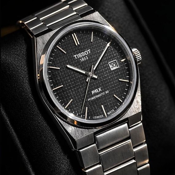 Tissot PRX Powermatic 80 Automatic Black Dial Men's Watch
