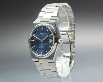 Tissot PRX Powermatic 80 Automatikuhr mit blauem Zifferblatt und Edelstahlarmband
