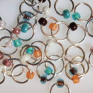 NEW!!! Snag Free Stitch Markers for Knitting: Coffee n' Cream n' Complements -Set of Ten