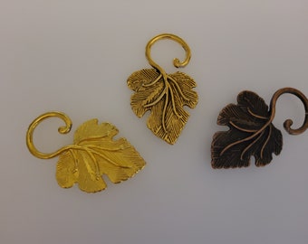 Magnetic Portuguese Knitting Pin - Golden Leaf